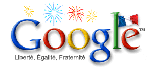 Google Anniversaire de la prise de la Bastille - 14 juillet 2001